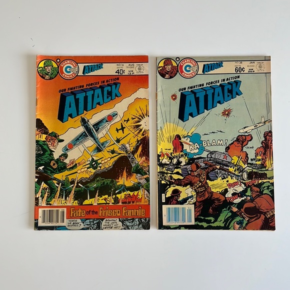 Attack #16 (1979) #38 (1983) Charlton Comics UC Lot of 2 Comic Books - Picture 1 of 13